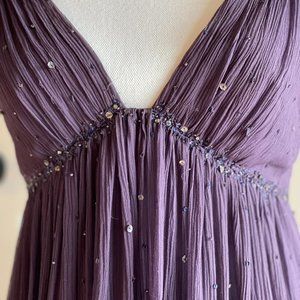 EUC - BCBG Max Azria Silk Dress with Sequin & Beading Detail